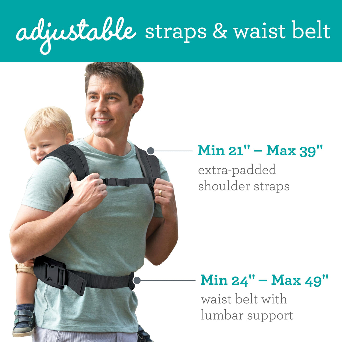Infantino Flip Advanced 4-in-1 Baby Carrier - Ergonomic, Convertible, Face-in and Face-Out Front and Back Baby Carrier for Newborn to Toddler 3,6-14,5kg, Grey