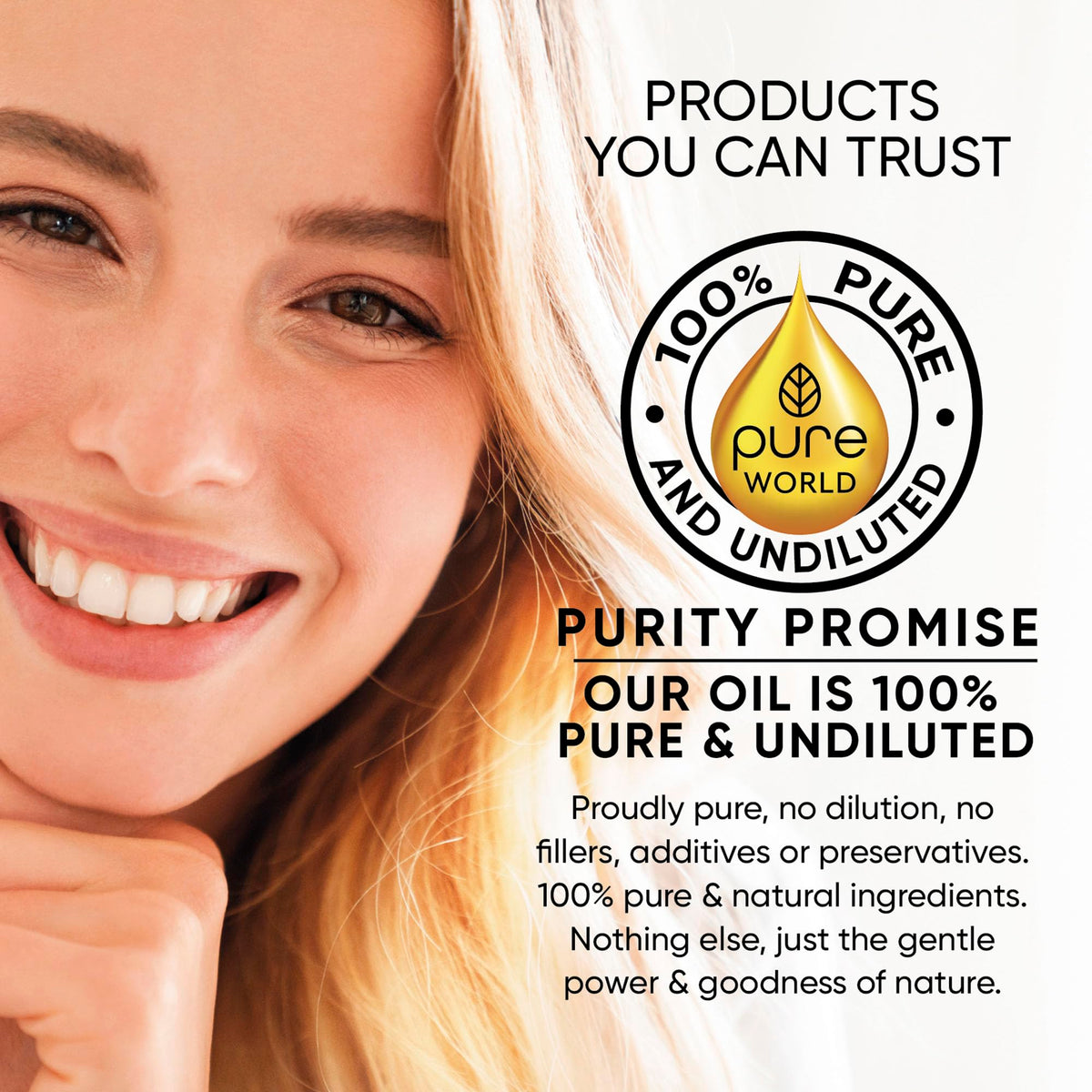 Pure World Natural Castor Oil 250ML Cold & Freshly Pressed 100% Pure and Undiluted Hexane Free Nourish Your Skin and Hair Eyebrows, Nails, Beard, Hair, Eyelash Growth Food Grade