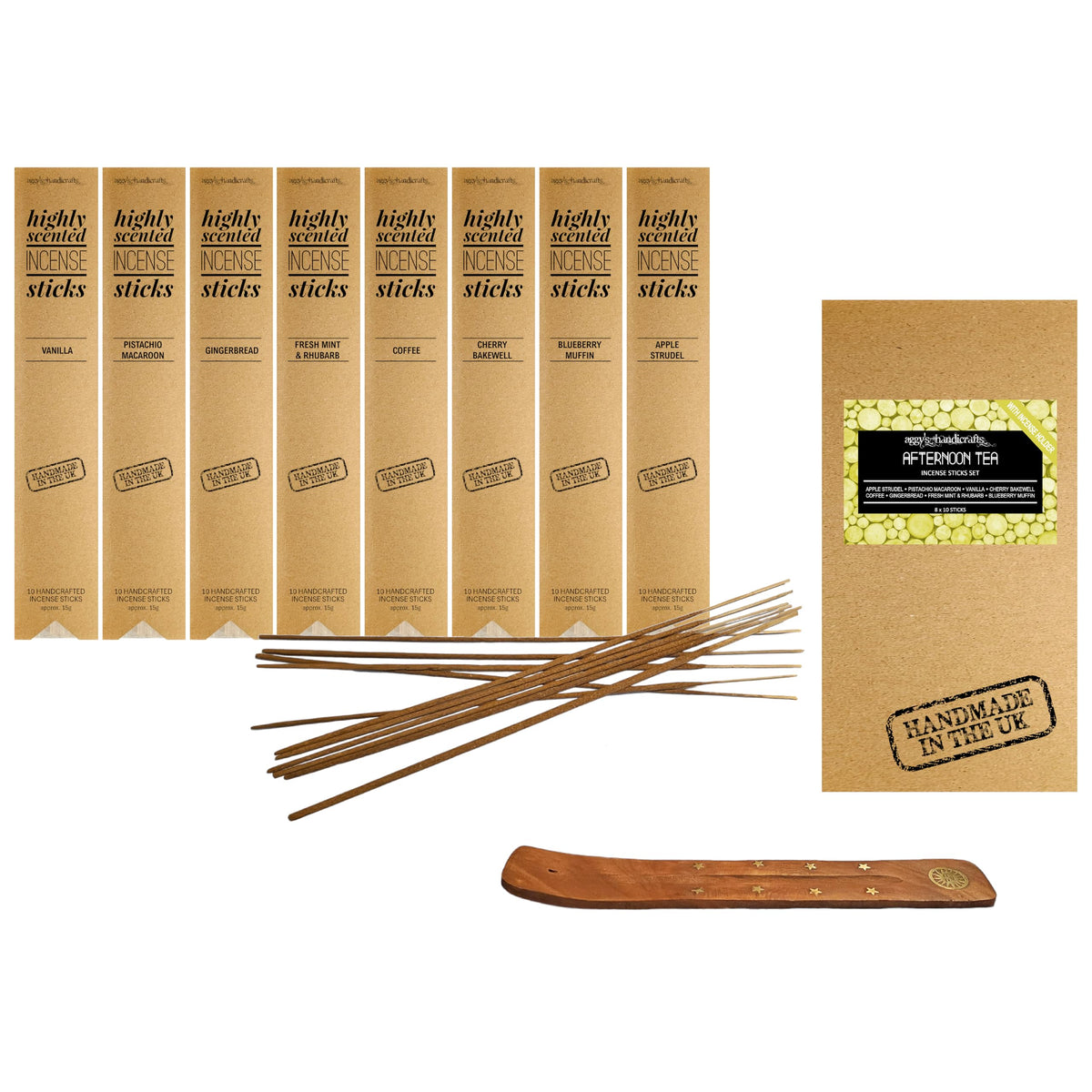 Highly Scented Incense Sticks, 10 Sticks (Crisp Fall Night)