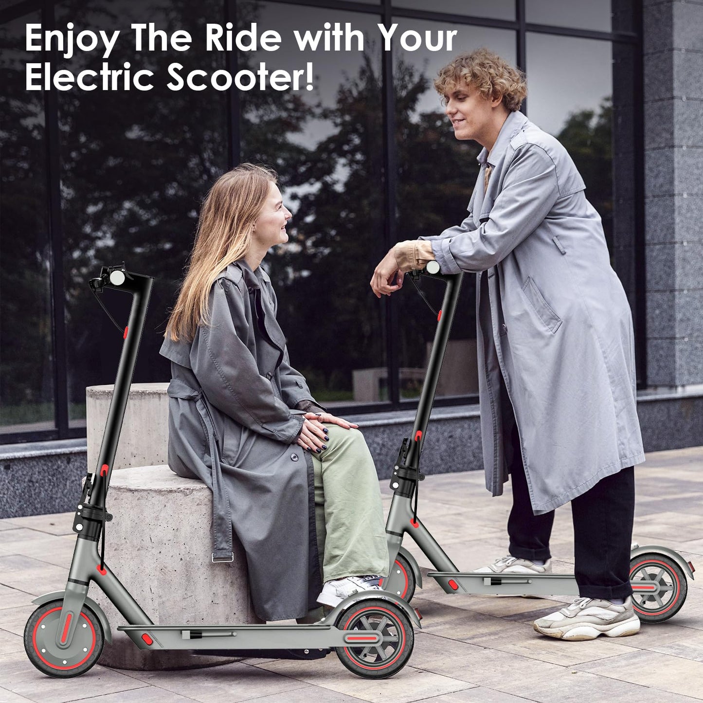 Zephyride V8 Electric Scooter — 350W, 25 km/h, 28-35 km Range, Smart App | UL-2272 Certified