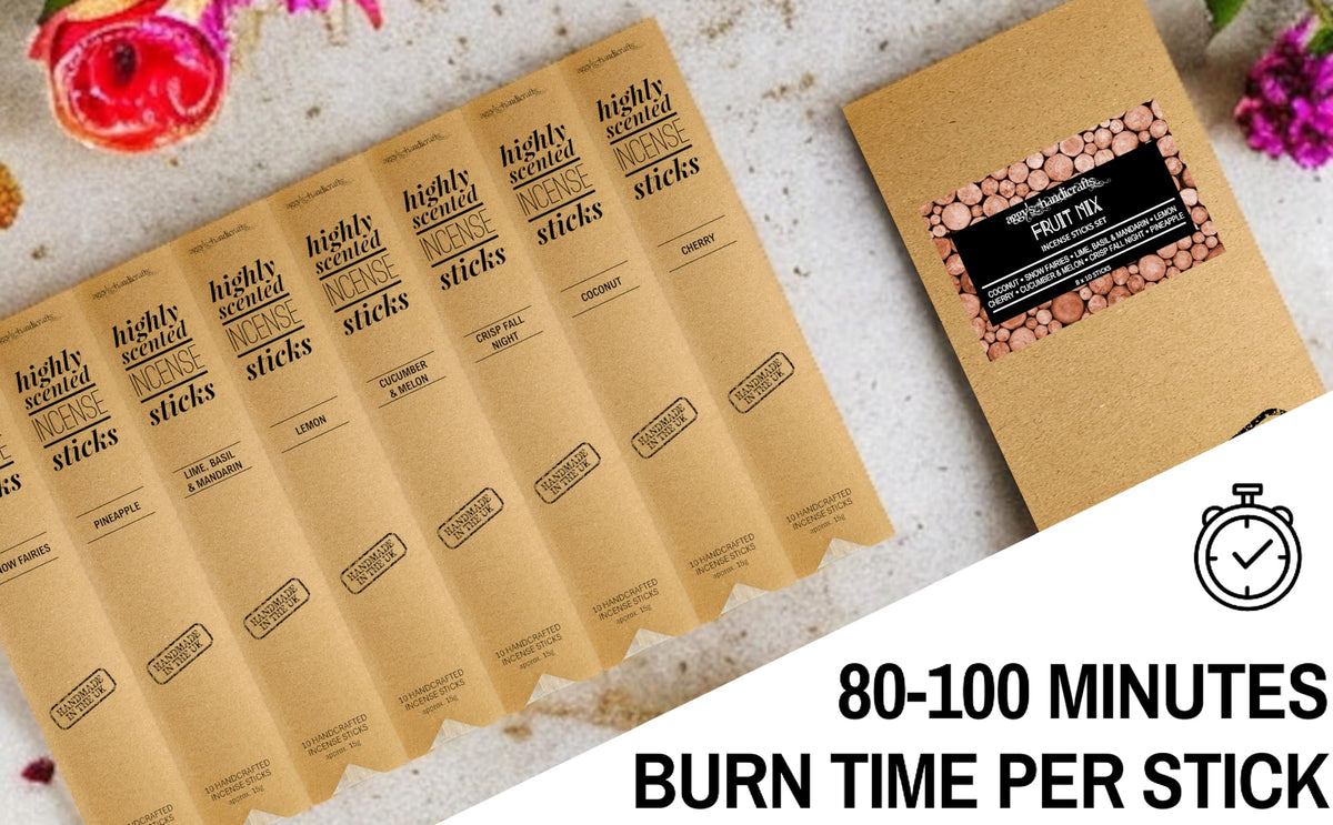 Highly Scented Incense Sticks, 10 Sticks (Crisp Fall Night)