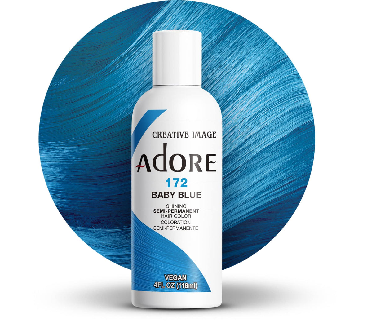 Adore Shining Semi Permanent Hair Colour 121 Jet Black – Vibrant Black Hair Dye, Vegan & Cruelty-Free, Ammonia, Peroxide & Alcohol Free
