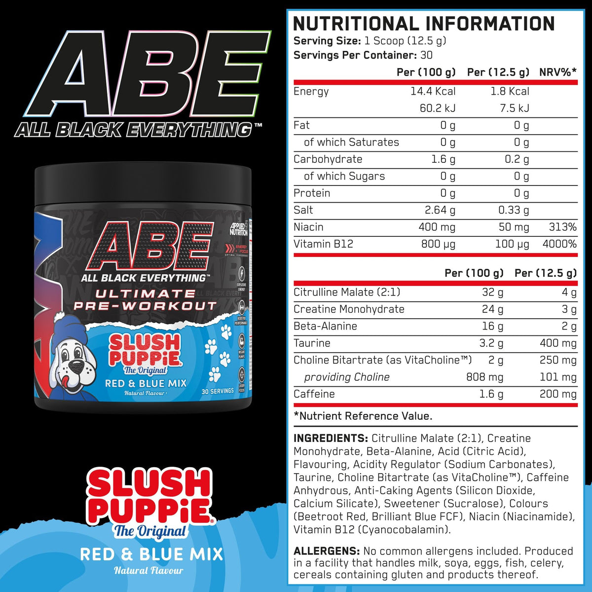 Applied Nutrition ABE Pre Workout Powder Tropical 375g