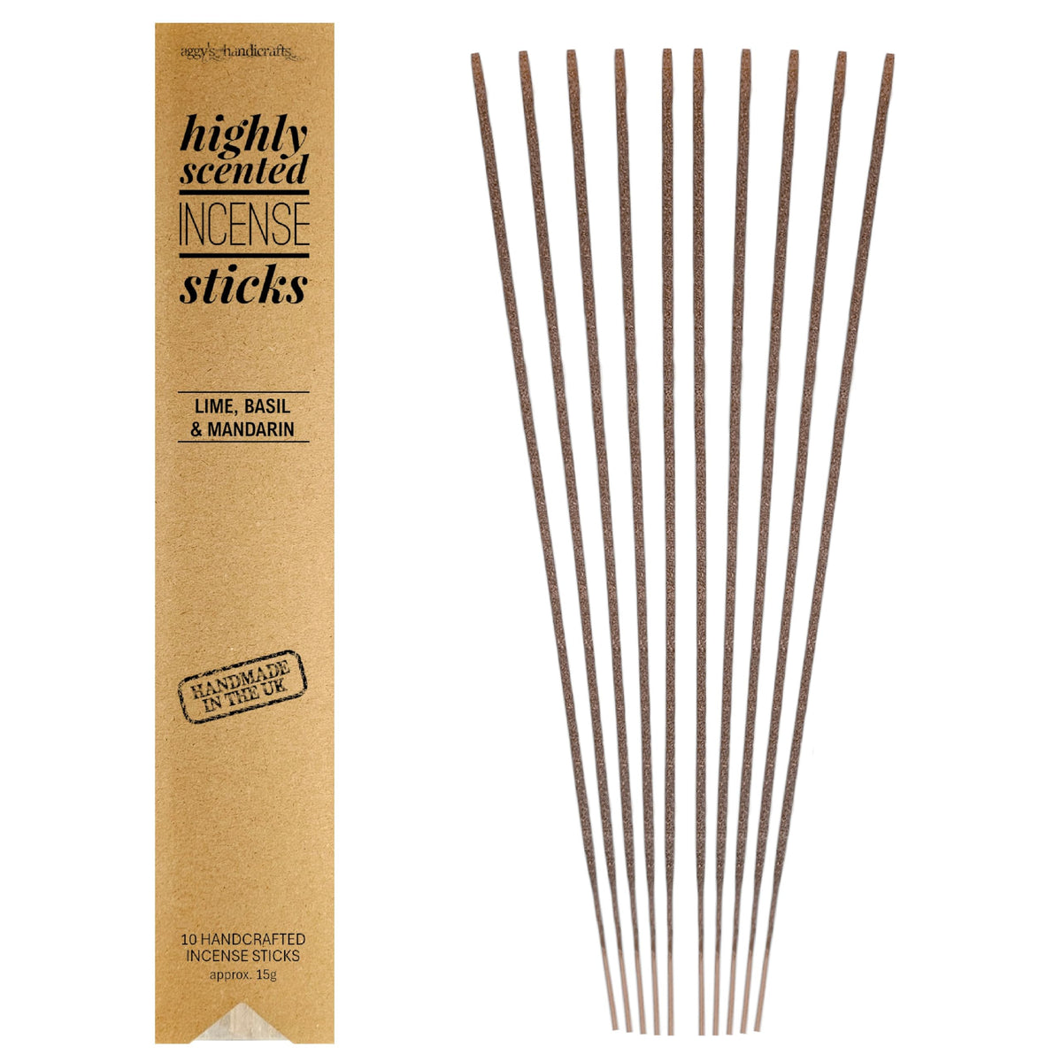 Highly Scented Incense Sticks, 10 Sticks (Crisp Fall Night)