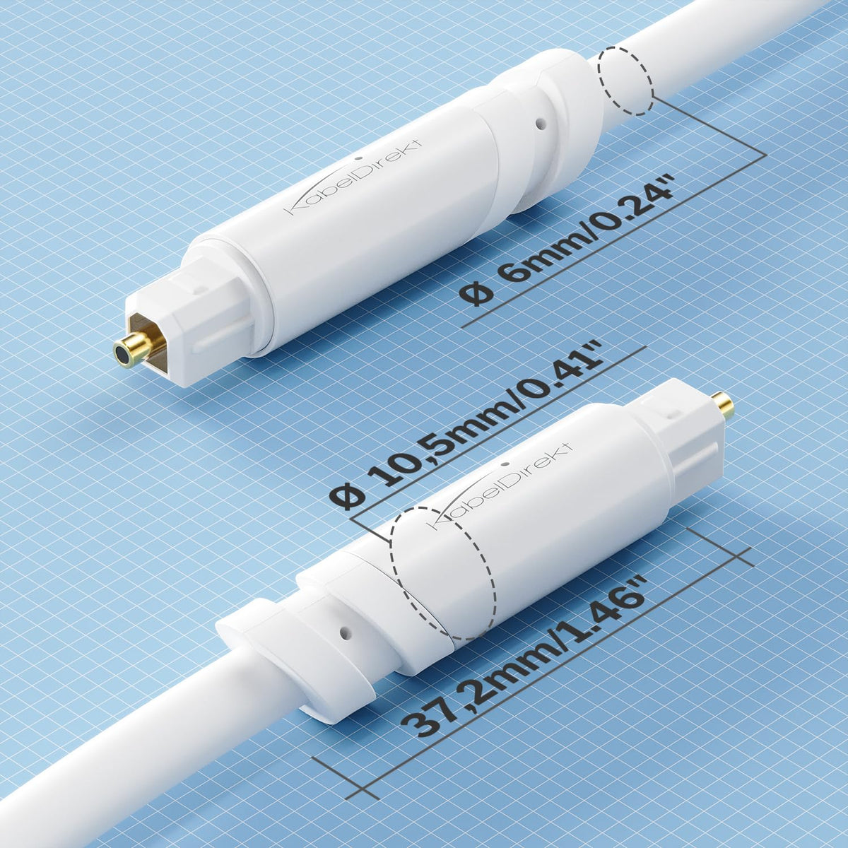 KabelDirekt – Optical Audio TOSLINK Cable – 1m – Soundbar
