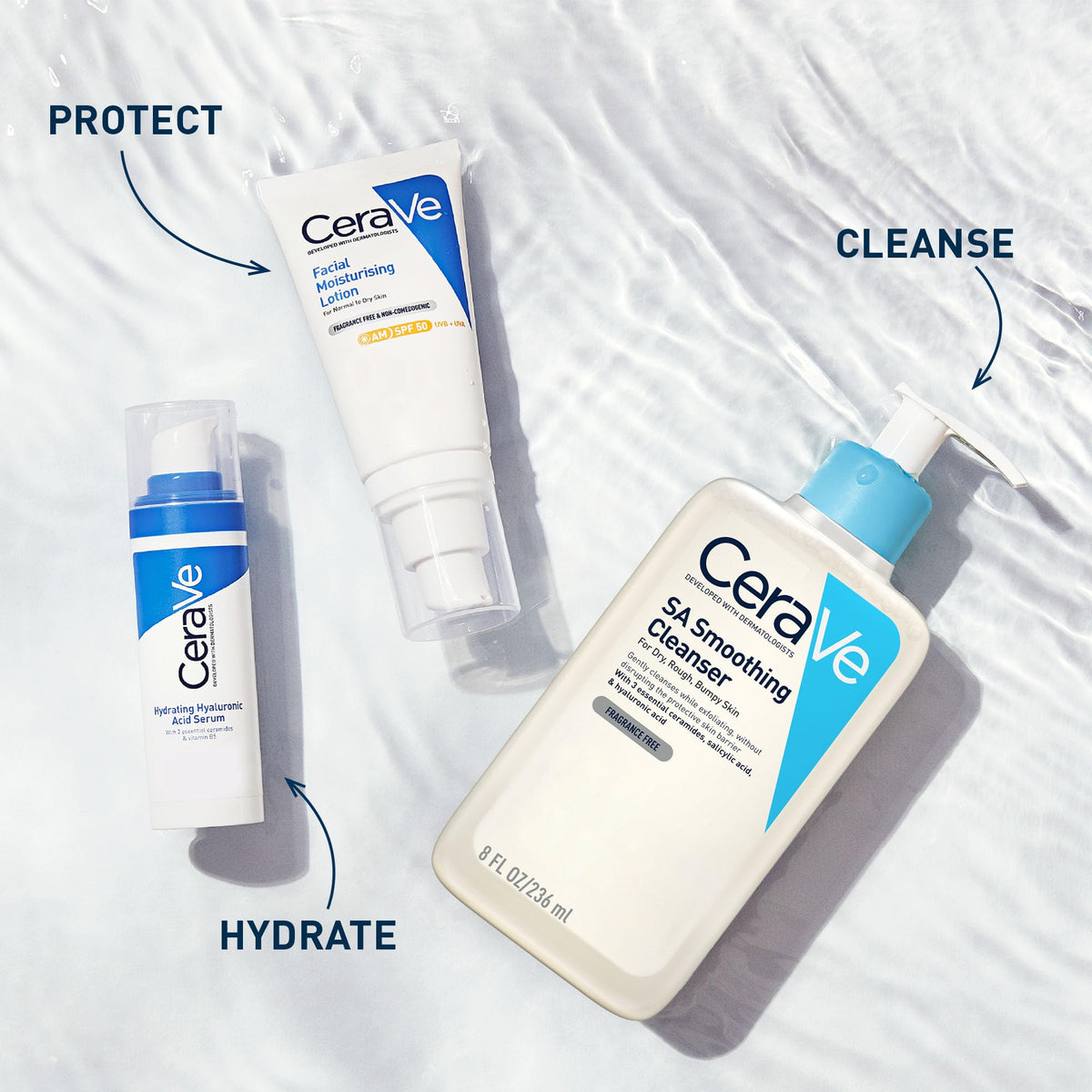 CeraVe SA Smoothing Cleanser, Salicylic Acid, Rough & Bumpy Skin, 473ml