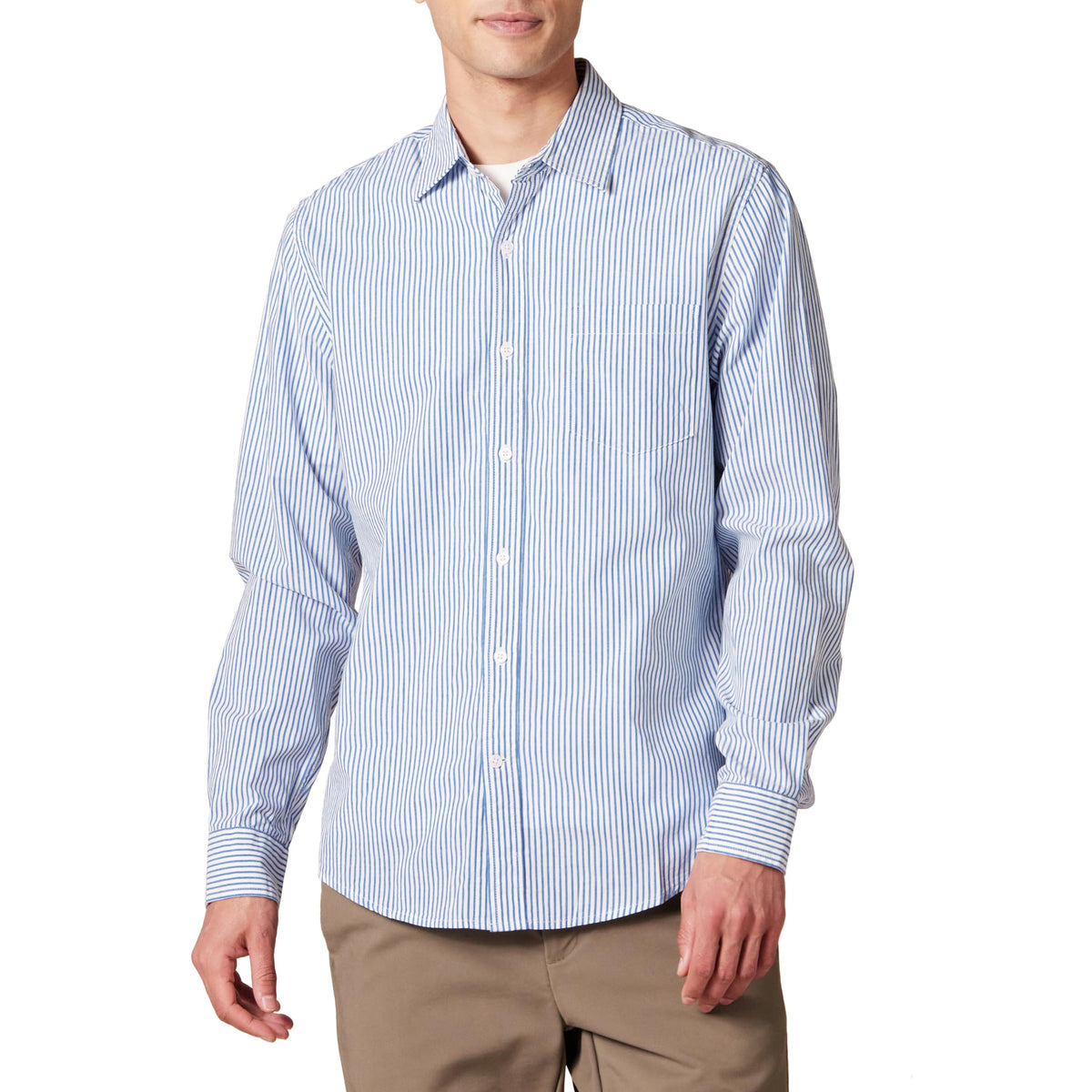 Amazon Essentials Men's Long-Sleeve Casual Poplin Shirt