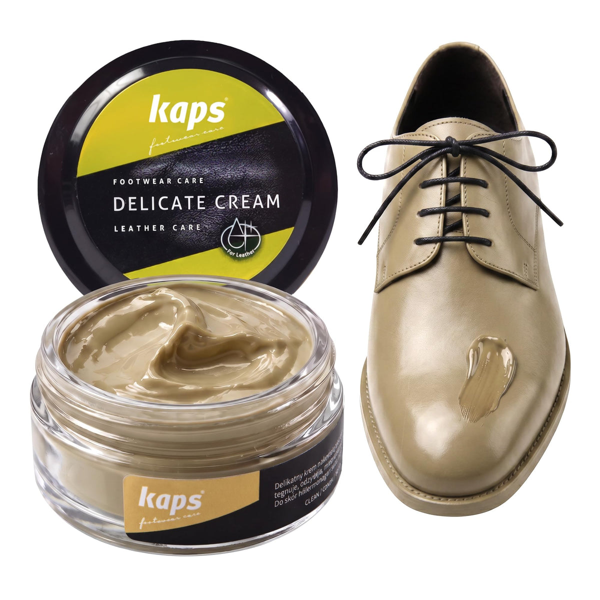 Leather Shoe Cream Polish & Conditioner, Kaps 50ml