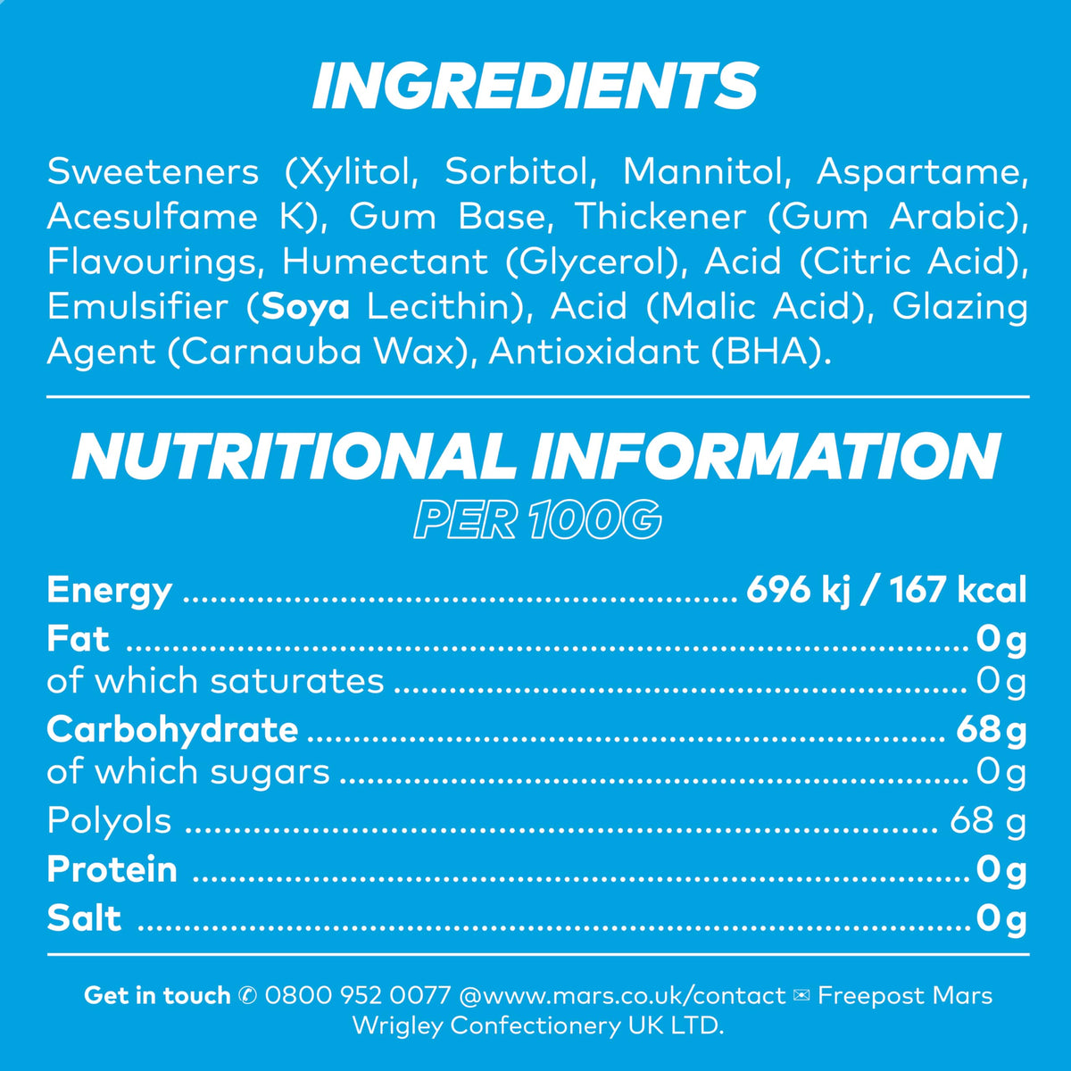 Wrigley's Extra White Bubblemint Sugar Free Chewing Gum Bottle 46 Pieces