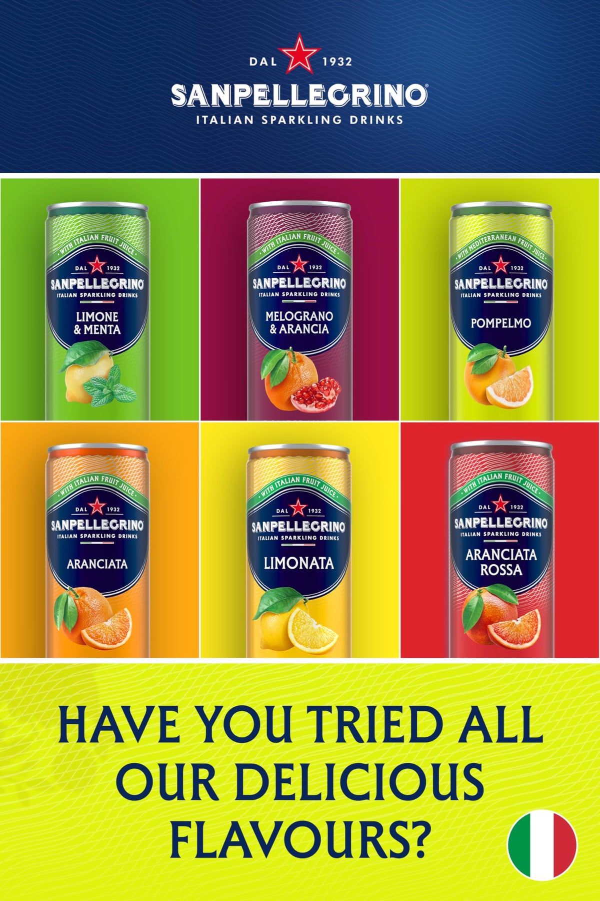 San Pellegrino Italian Sparkling Drinks Tastefully Light Sparkling Orange Canned Soft Drink 12 x 330ml | 64k Cals per Can (Pack of 2)