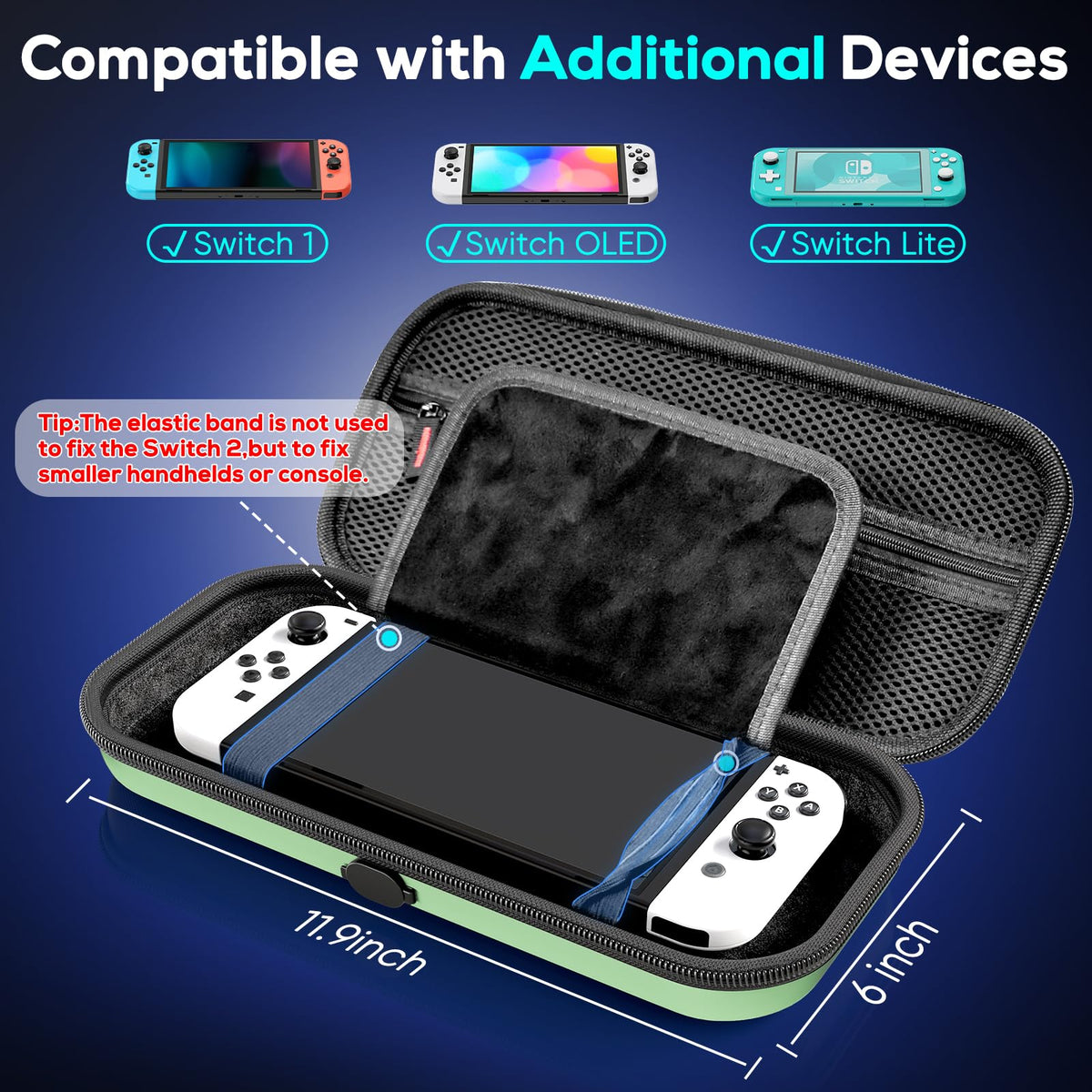 Case for Nintendo Switch 2, Travel Case with Charging Hole and 10 Game Card