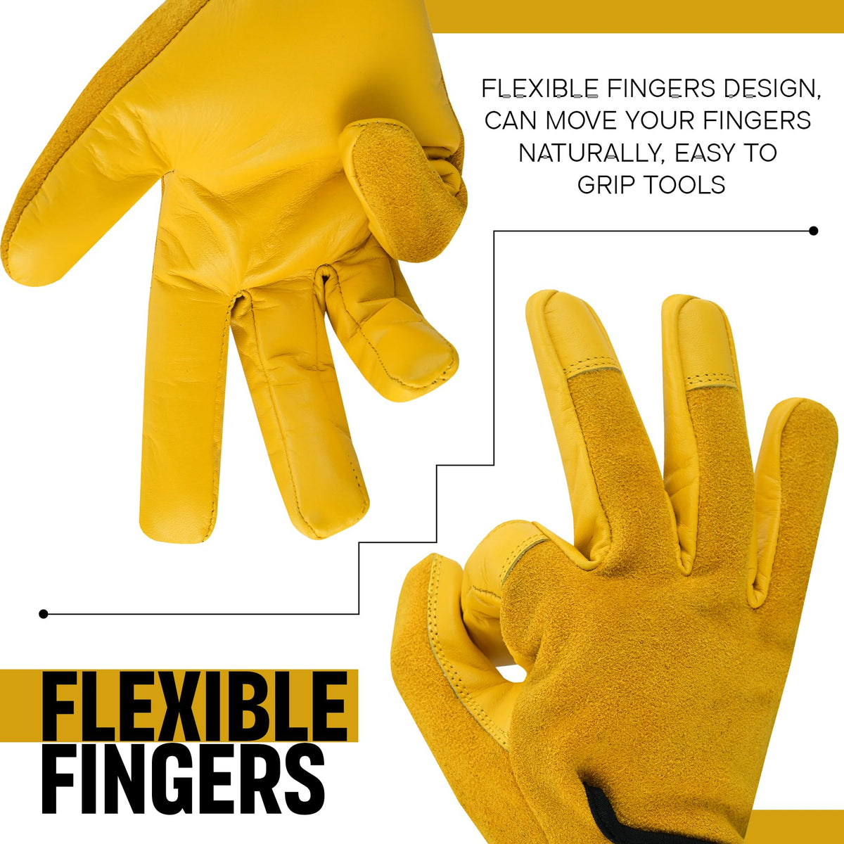 WESTWOOD FOX Ladies/Mens Leather Gardening Gloves Thorn Proof Rigger Garden work gloves, Safety Working Gloves, Premium Quality (Orange, S)