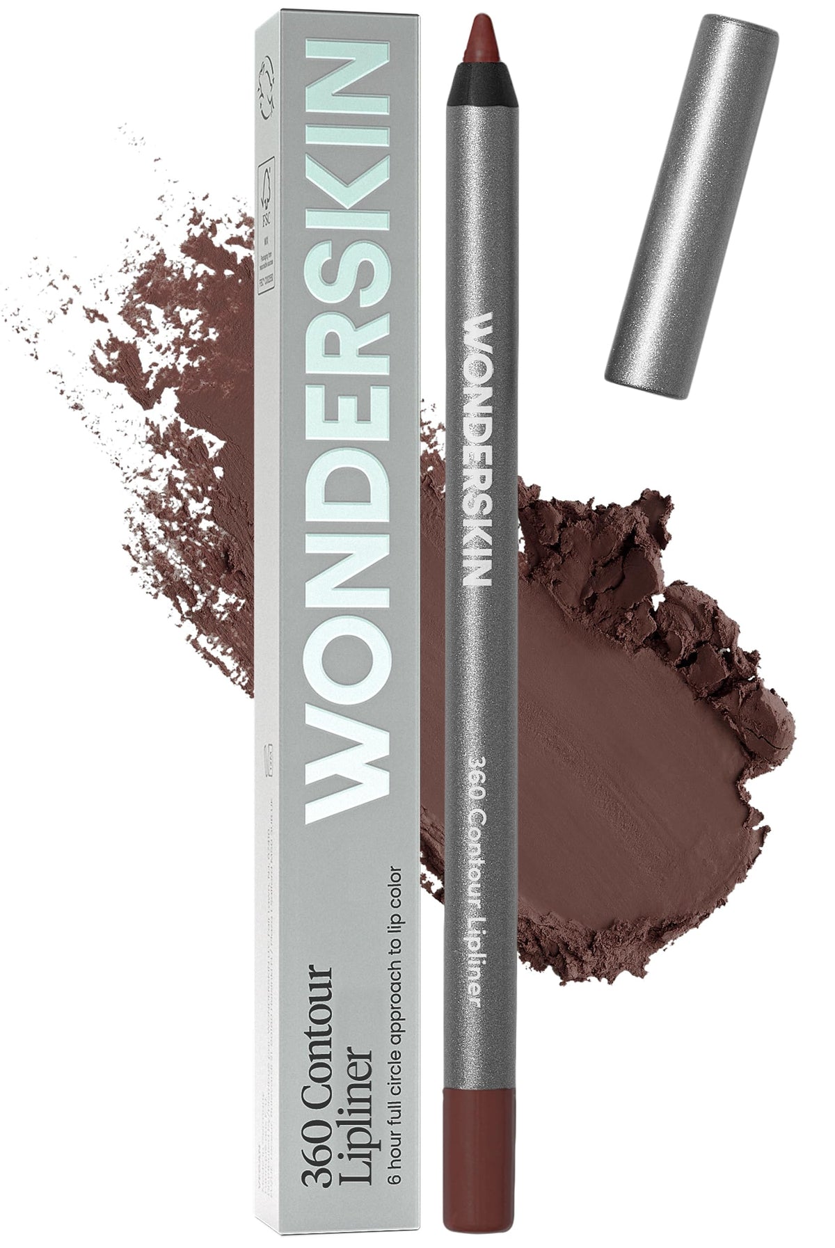 Wonderskin Lip Liner Pencil - 360 Contour Lipliner, Long Lasting, Sharpenable, Waterproof and Transfer-Proof Nude Lip Liner Pencil (Blush)