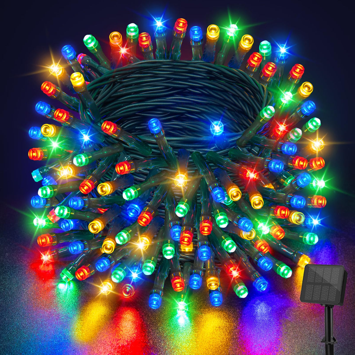 Outdoor Solar Lights Garden, 12M/40FT 120 LED Solar String Lights Waterproof, 8 Modes Solar Powered Fairy Lights for Tree Patio Yard Party Garden Terrace Decorations Warm White