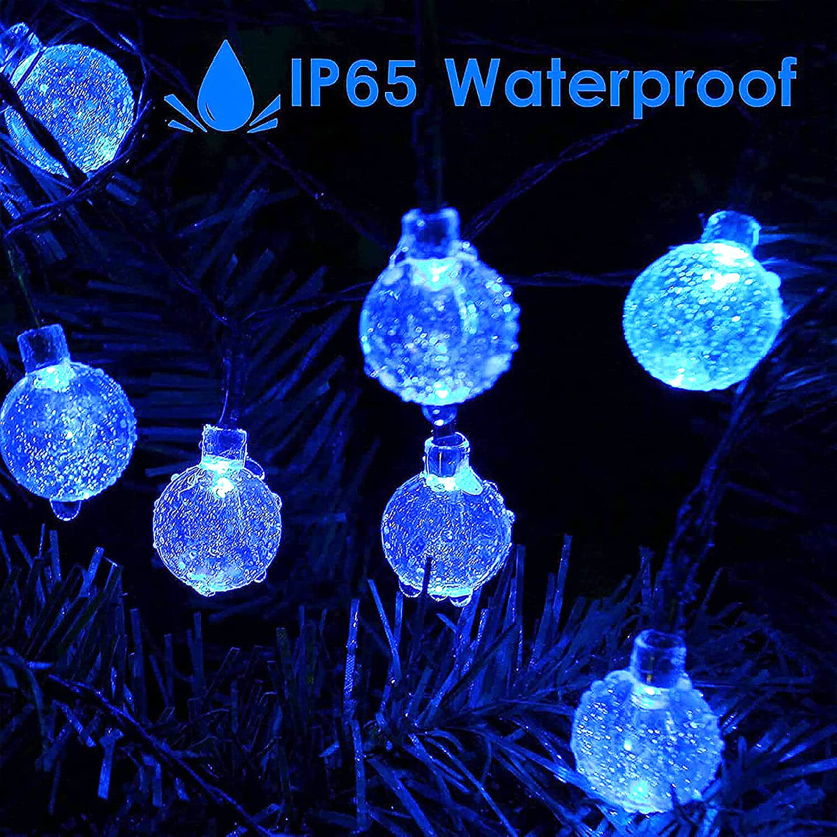 Lezonic Solar String Lights Outdoor, 50LED 7M/23Ft Solar Fairy Lights