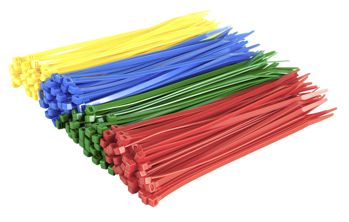 Gocableties Small Silver Cable Ties, 100mm x 2.5mm, Pack of 100, 4” Premium Nylon Zip Ties, Plastic Tie Wraps, Secure Self-Locking Mechanism, for Home, Garden, Office and DIY