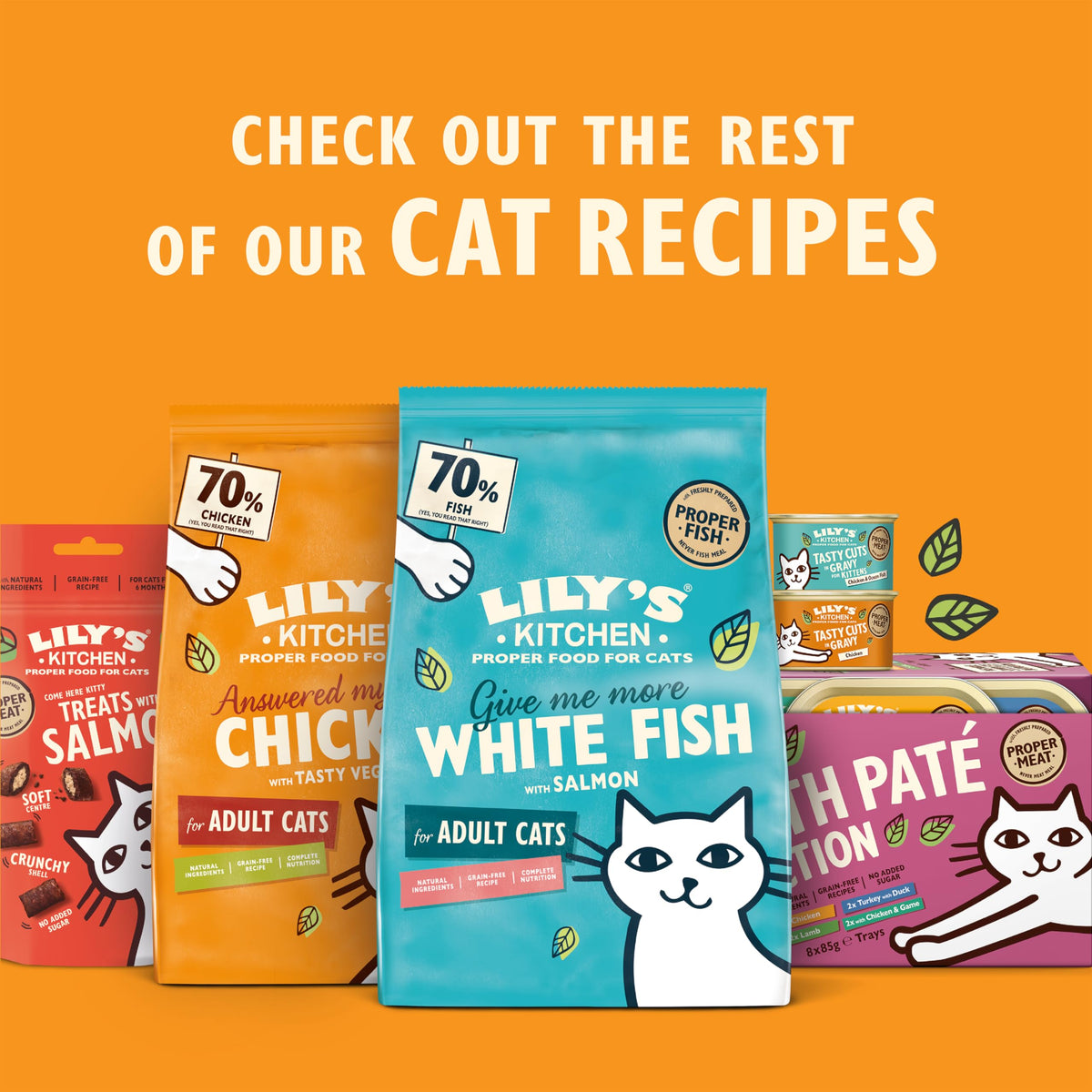 Lily’s Kitchen Chicken with Veggies, Complete, Adult Cat Dry Food (2kg), With Natural Ingredients, Grain-Free Recipe, Balanced Nutrition, Proper Kibble, Dry Cat Food Chicken