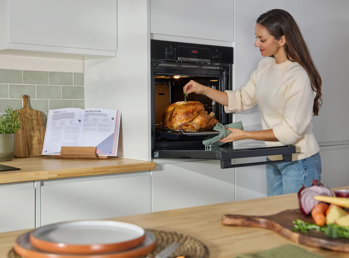 Bosch Series 4 HQA534BS3B Built-in Single Oven, A+ Rated, Brushed Steel