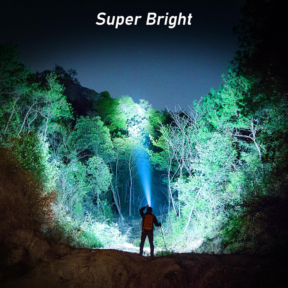 Blukar Head Torch Rechargeable, 2000L Super Bright LED Headlamp Headlight