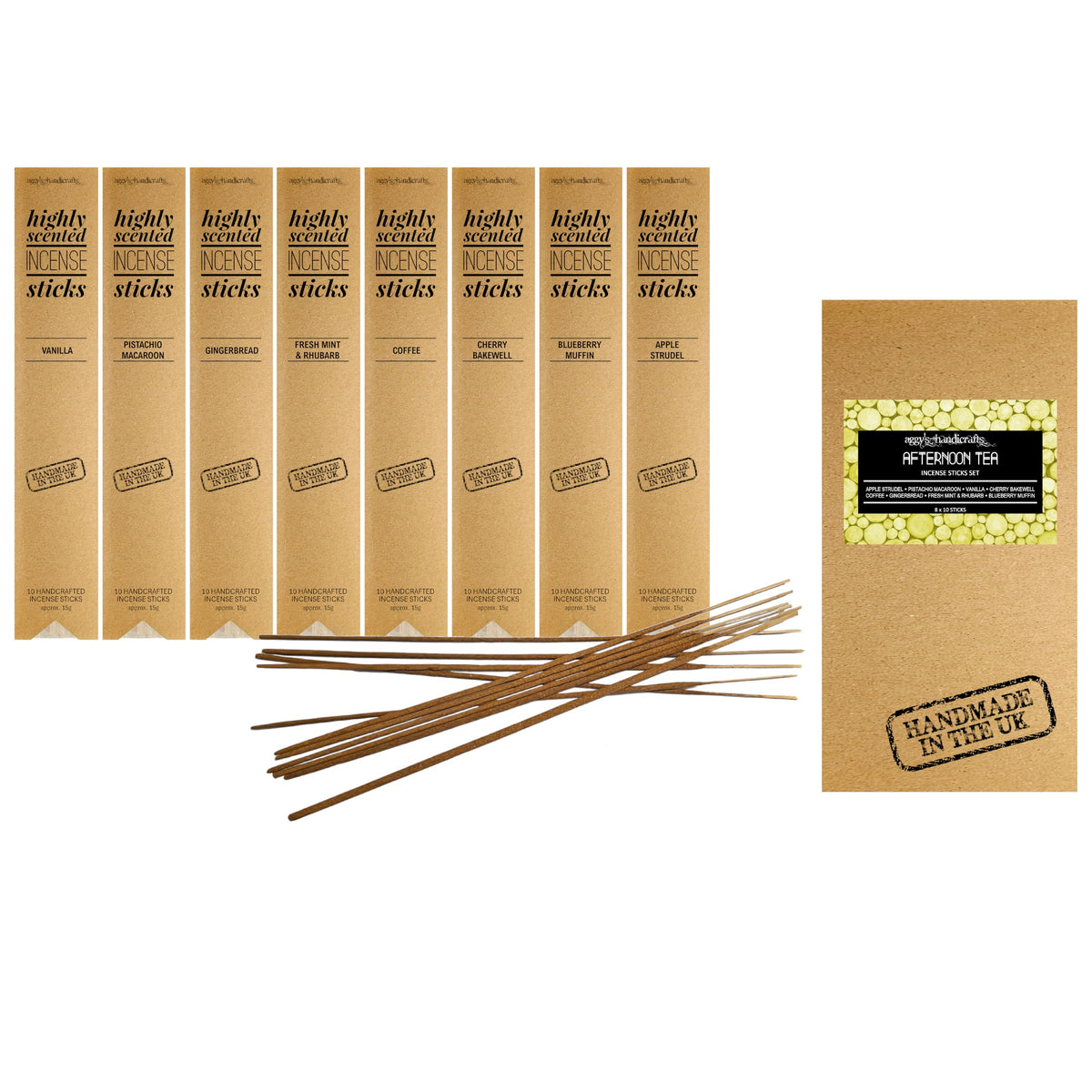Highly Scented Incense Sticks, 10 Sticks (Crisp Fall Night)
