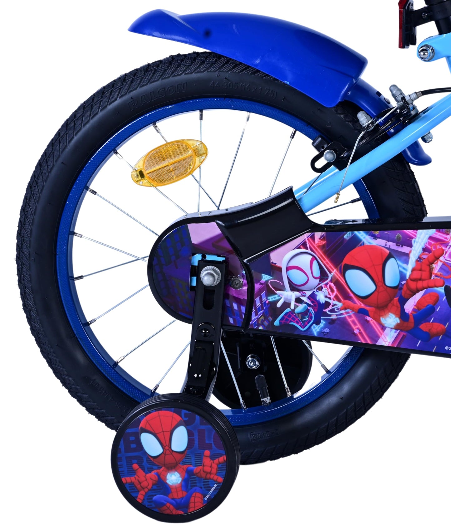 Volare Official Marvel Spider-Man Kids Bike 12" with Stabilisers — Ages 3-4
