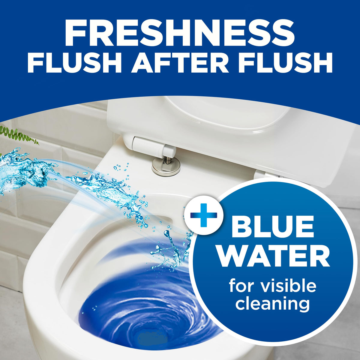 Bloo New 3in1 Toilet Blocks, Pack of 2, Toilet Limescale Remover Cistern Block, Toilet Cleaner Block with Cleaning and Foaming Action, Toilet Fresheners - Limescale Prevention