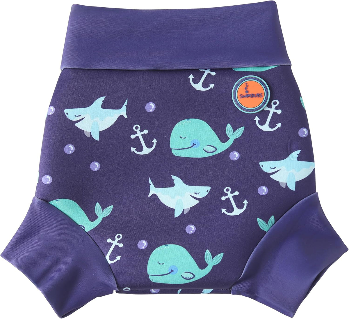 Swimbubs Reusable Swim Nappy – Baby Swimwear for Boys and Girls, Ideal for Swimming Lessons (12-24 Months, Blue Whale)