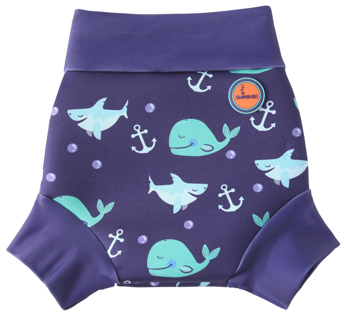Swimbubs Reusable Swim Nappy – Baby Swimwear for Boys and Girls, Ideal for Swimming Lessons (12-24 Months, Blue Whale)