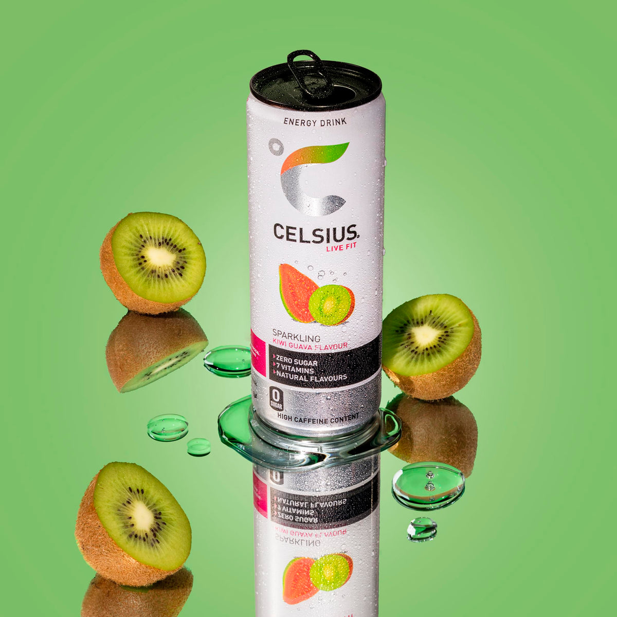 CELSIUS Energy Drink, Sparkling Mango Lemonade, Natural Flavours. No Artificial Colours, Sugar Free Energy Drinks, 355 mL, 4-Pack