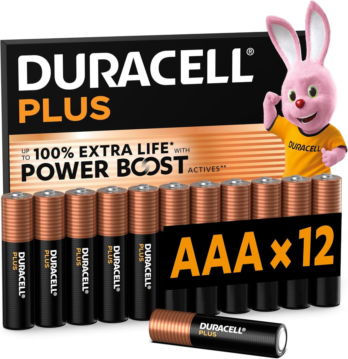 DURACELL Plus AAA Alkaline Batteries (12 Pack) 1.5V, LR03