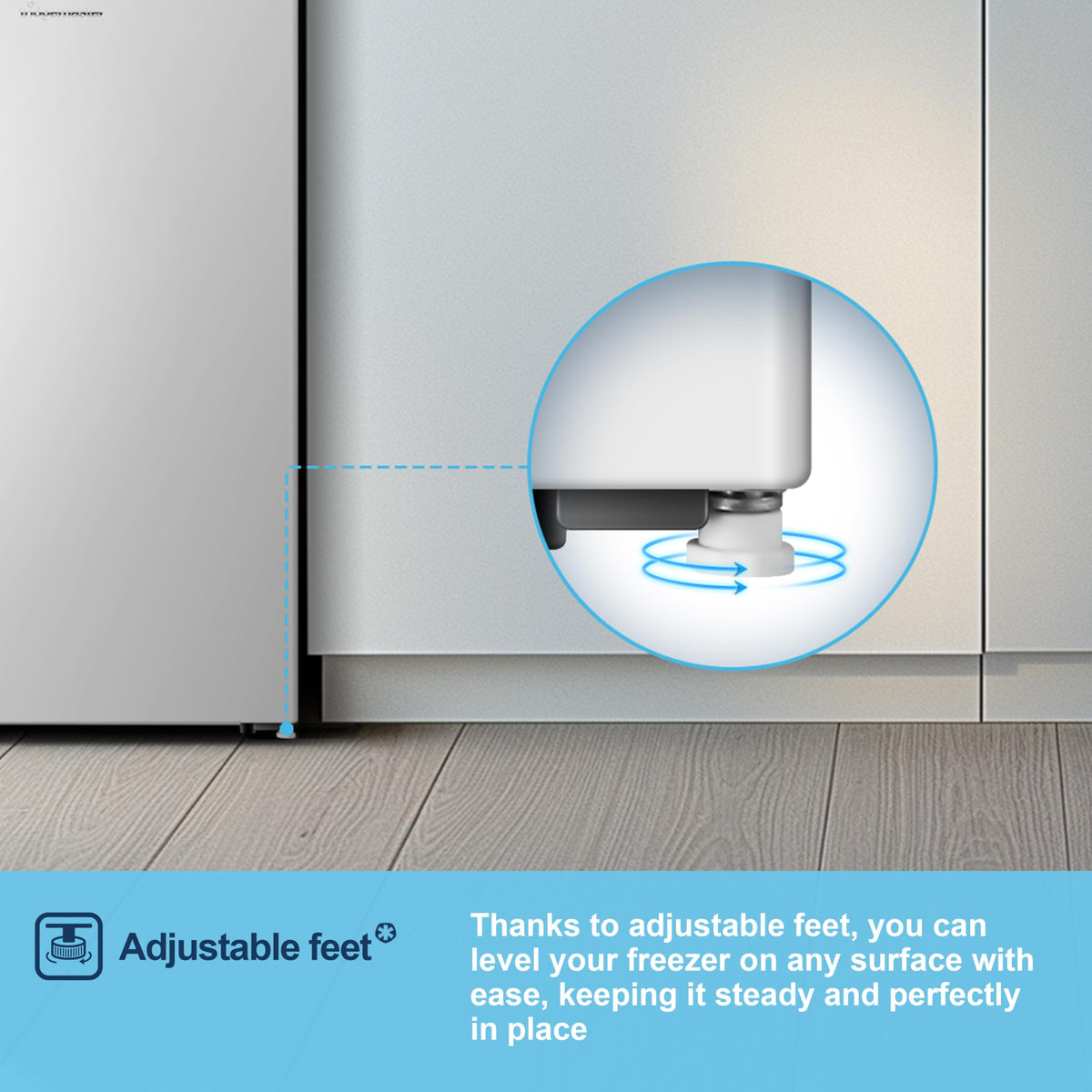 Fridgemaster 45L Table Top Mini Fridge MUR4545, 45cm Compact Refrigerator with Adjustable Thermostat, Reversible Door, 39dB Low Noise, White, Energy Class E