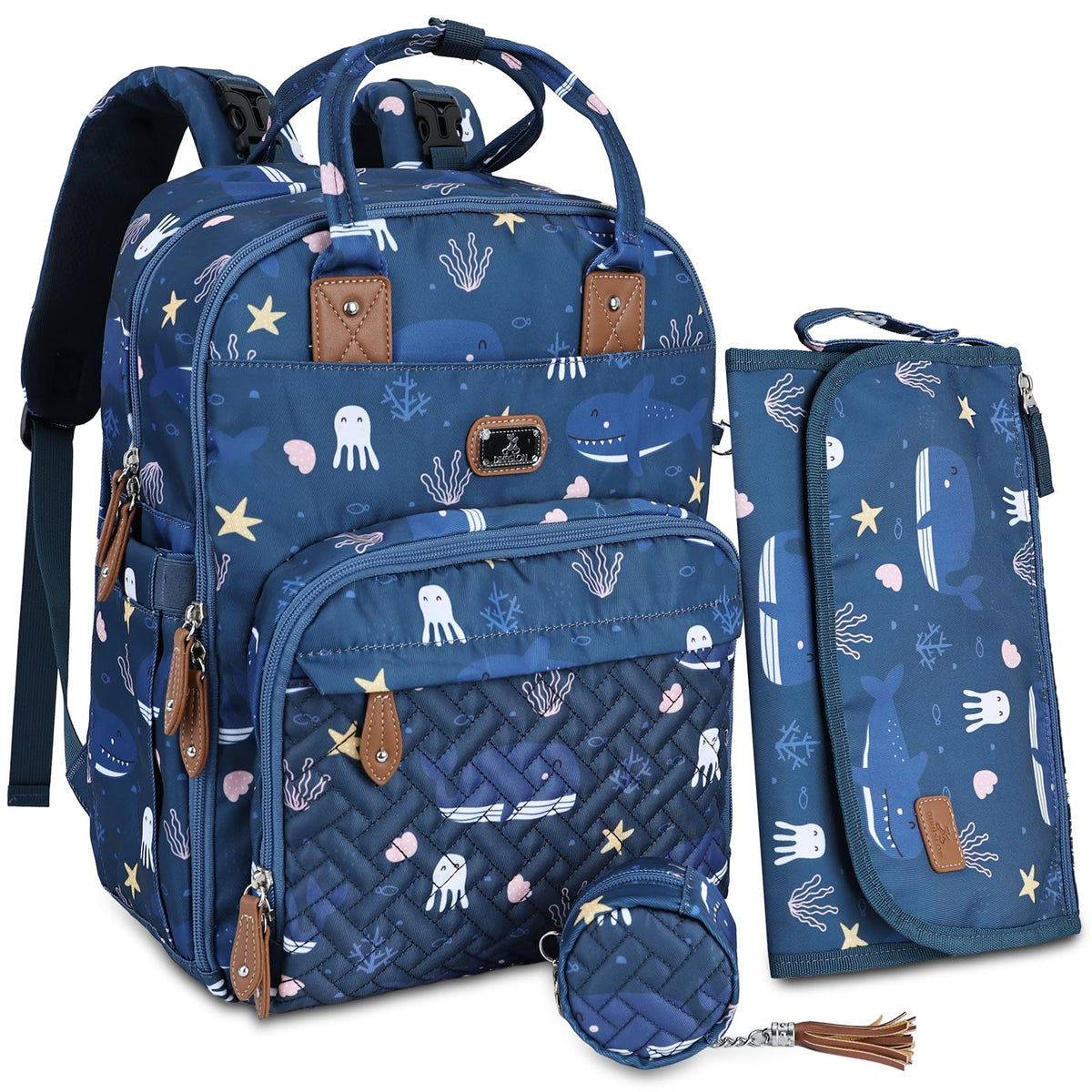 Dikaslon Baby Changing Bags Backpack, Large Baby Bag, 19 Pockets, Outdoors