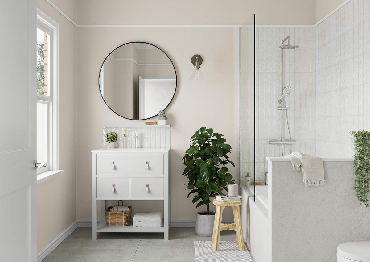 Dulux 5275836 Easycare Bathroom Soft Sheen Emulsion Paint For Walls And Ceilings - Mossy Stone 2.5L