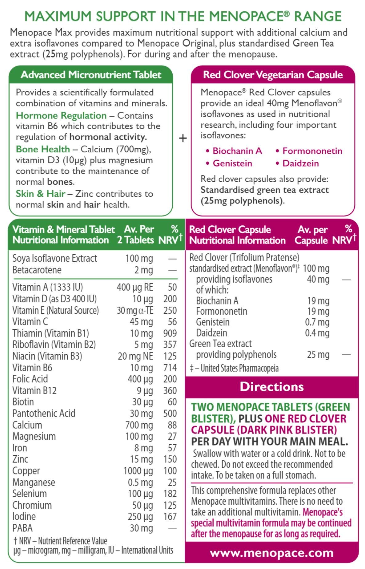 Menopace Original by Vitabiotics - 90-Day Menopause & Perimenopause Vitamin Supplement Tablets - UK's No.1 Menopause Supplement Brand