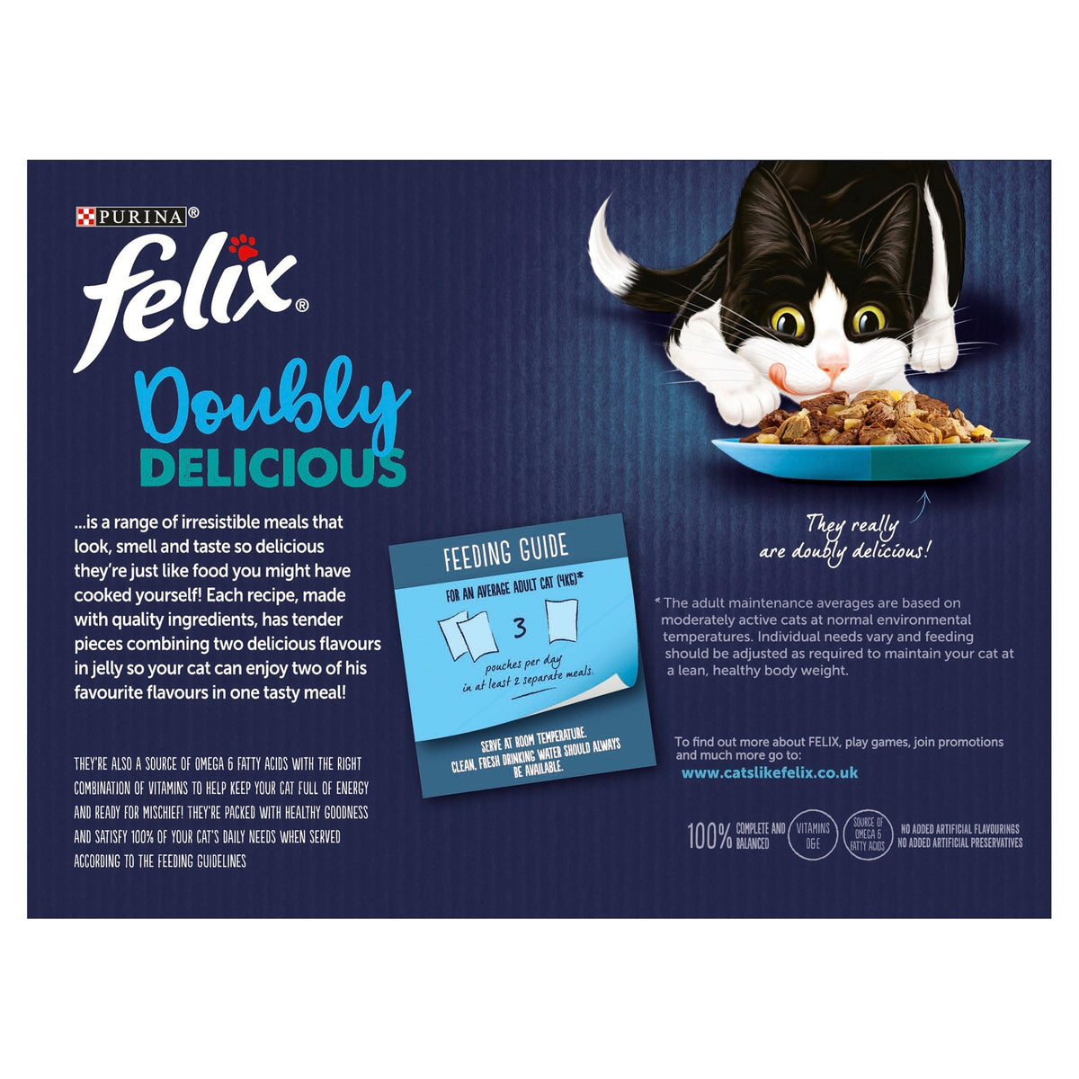 FELIX Tasty Shreds Adult Wet Cat Food Mixed Selection in Gravy Chicken, Beef, Tuna, Salmon 40 x 80g Pouches