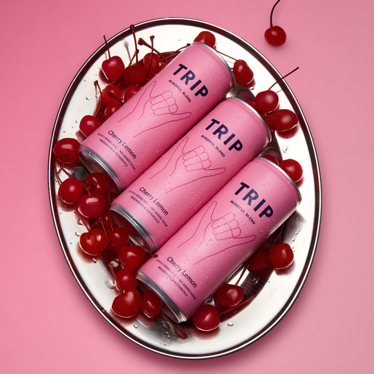 TRIP Cucumber Mint Sparkling drink with 120MG calming Magnesium + Lion’s Mane + Chamomile + Lemon Balm. Low Calorie and Vegan (Pack of 12 x 250ml) - Packaging Might Vary