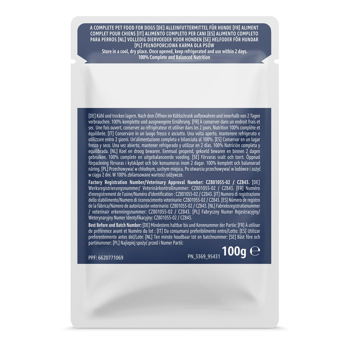 by Amazon Complete Wet Food for Adult Dogs, Meat Selection in Gravy, 4.8 kg (48 pouches of 100g)