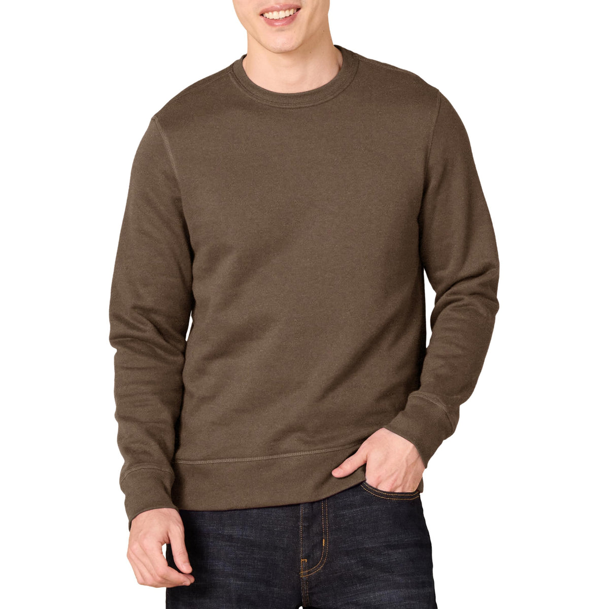 Amazon Essentials Men's Fleece Crew Neck Sweatshirt (Available in Big & Tall)
