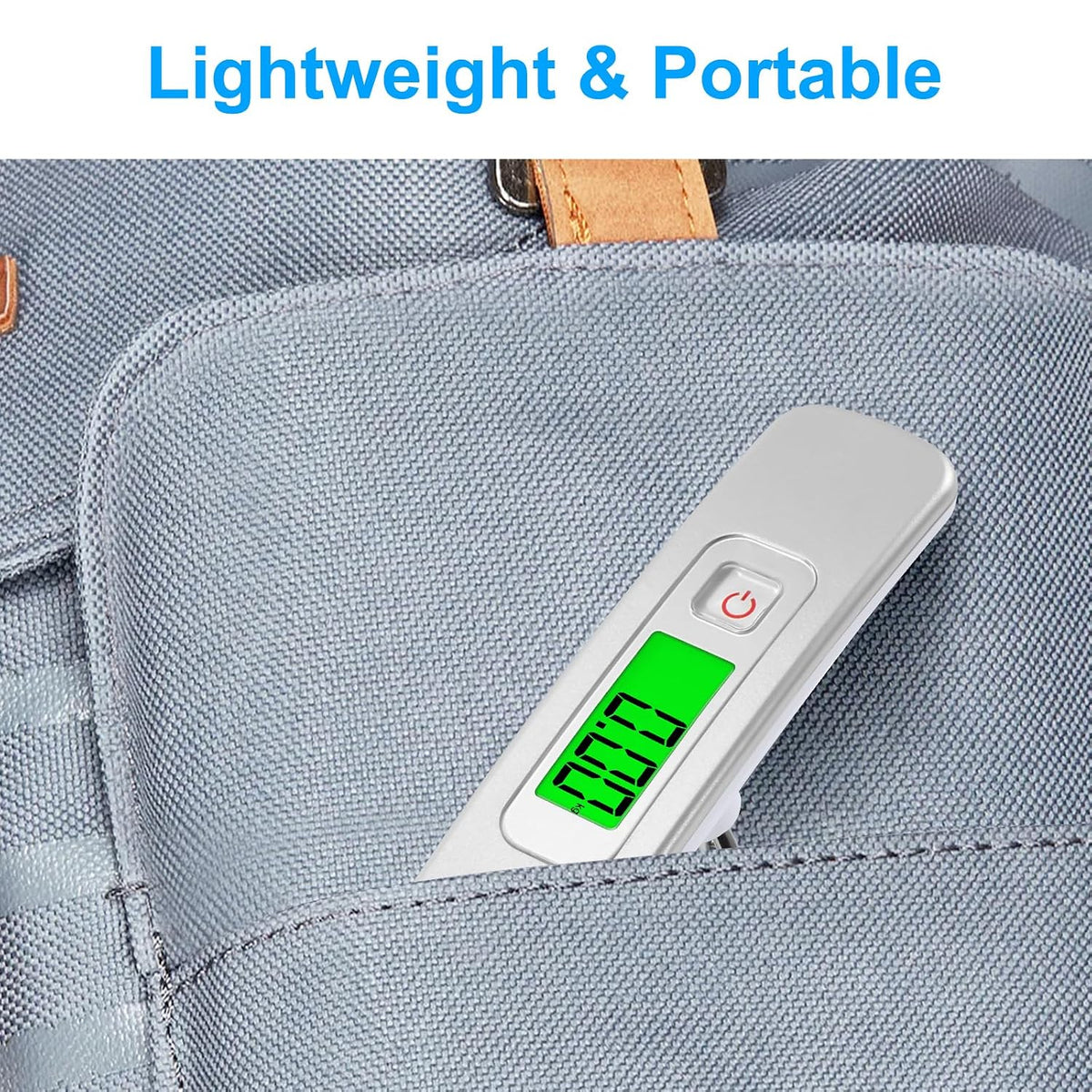 Blendura Digital Luggage Scale with Hook, 50 kg / 110 lb, White