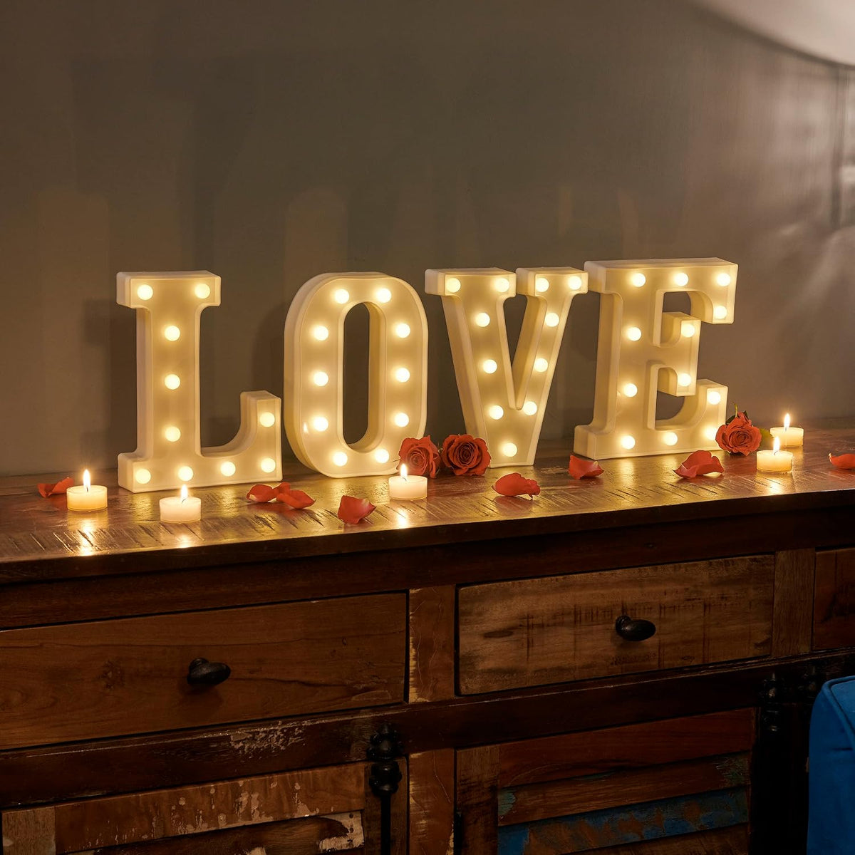 Auraglow LED Light Up Letter C Sign, Battery Powered Party Decoration