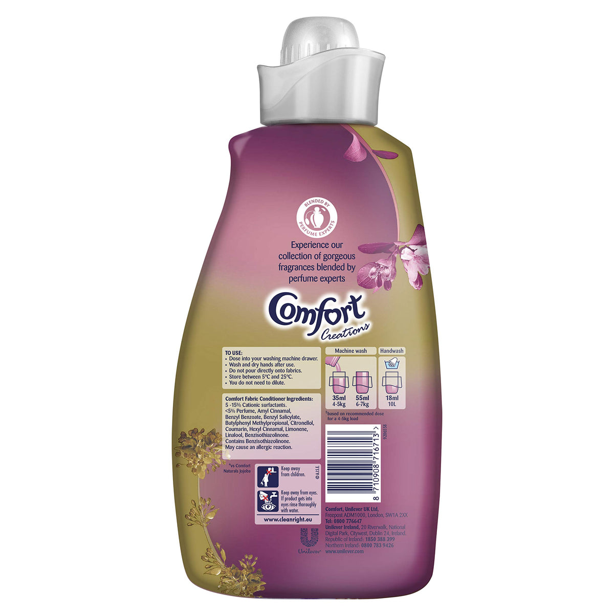 Comfort Perfume Creations Passion Bloom Fabric Conditioner Motion-Activated Fragrance Technology 100 Days of Freshness 30 washes (900 ml)