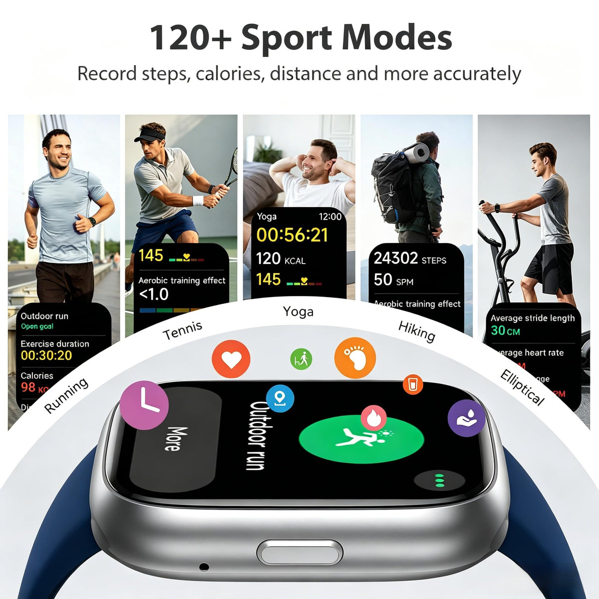 Cillso Smart Watch, Alexa Built-in, 1.83" Bluetooth Calling Fitness Watch