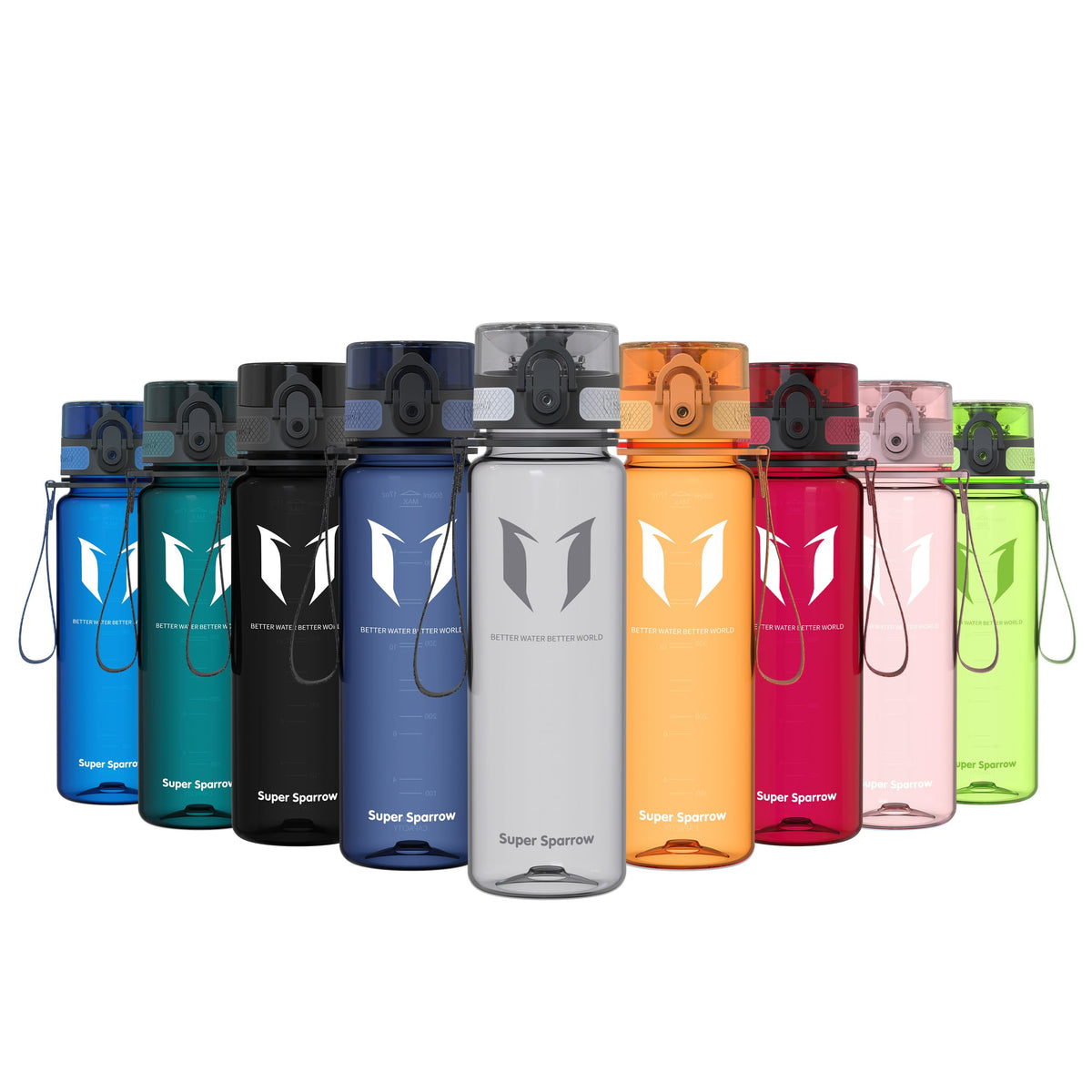 Sparrow Water Bottle 500ml/750ml/1L BPA-Free Tritan Drinks Bottle One-Click