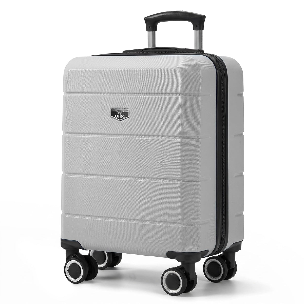 LUGG Jetset 40cm Suitcase 40x30x20cm, Ryanair Compatible Underseat Size, Hard Shell ABS, Spinner with Removable Wheels, Lightweight Travel Luggage, 1 Year Warranty
