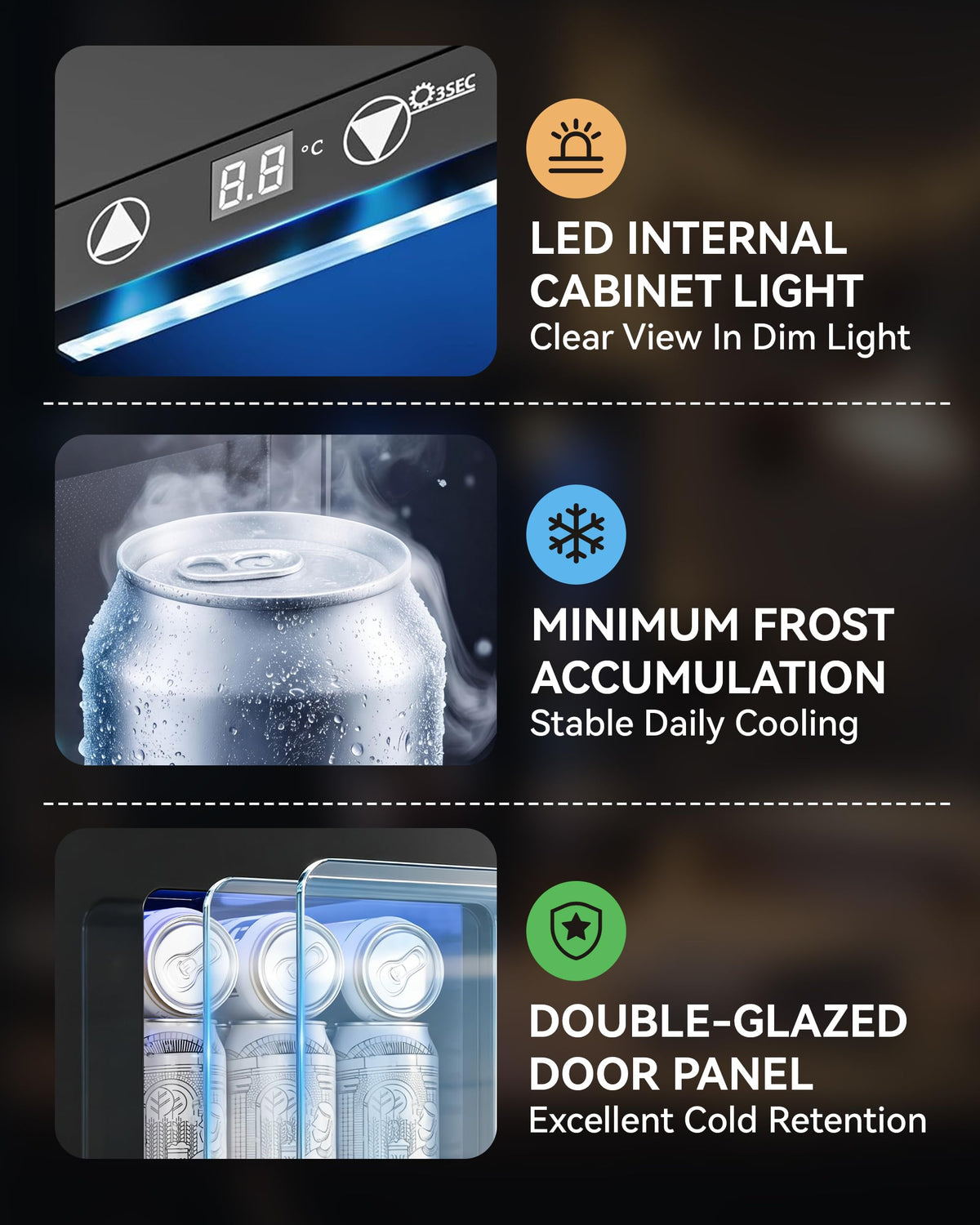 TRIUMPHKEY 90L Drinks Fridge with Glass Door, Beverage Cooler