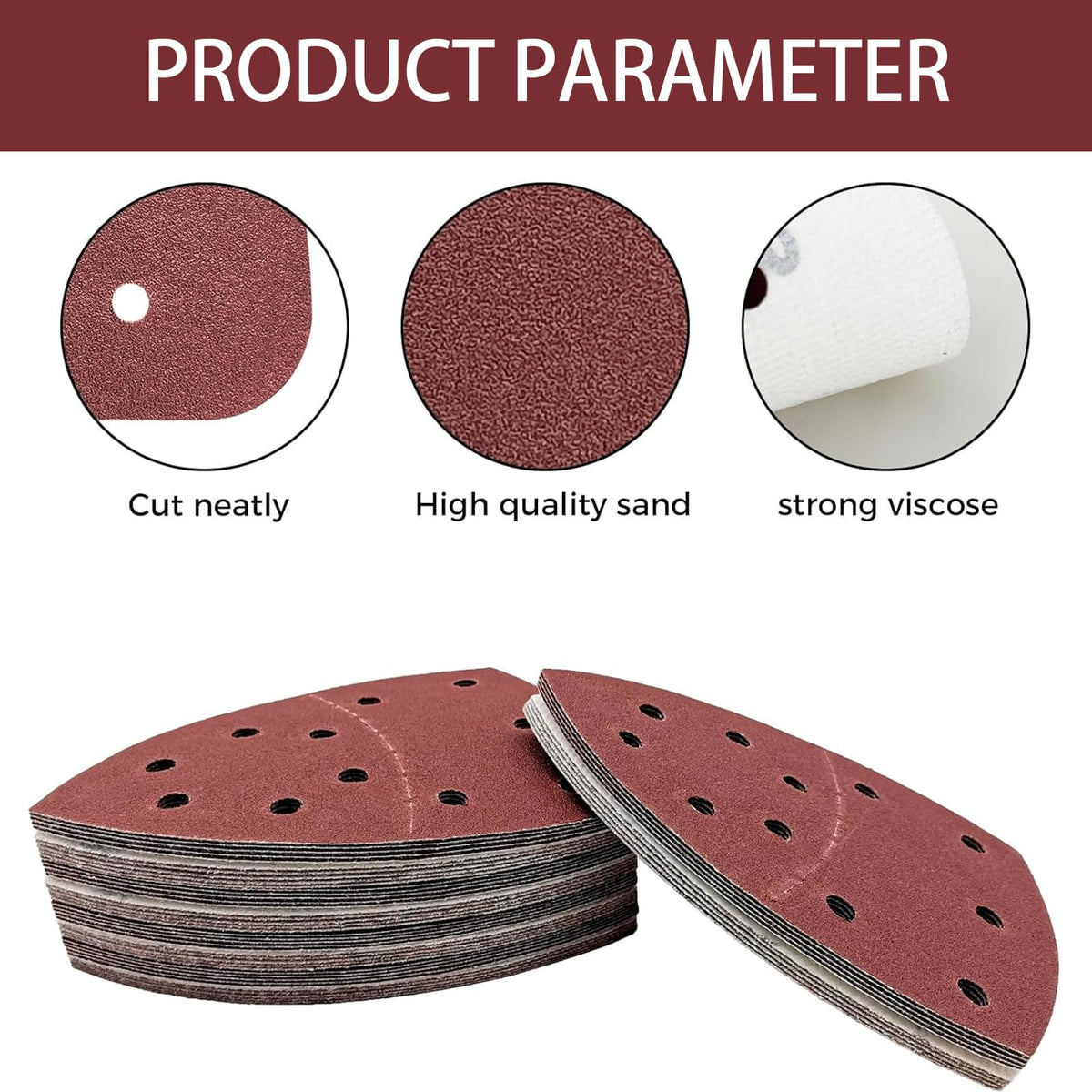 Black and Decker Mouse Sander Pads, 60 PCS Replacement Sanding Discs