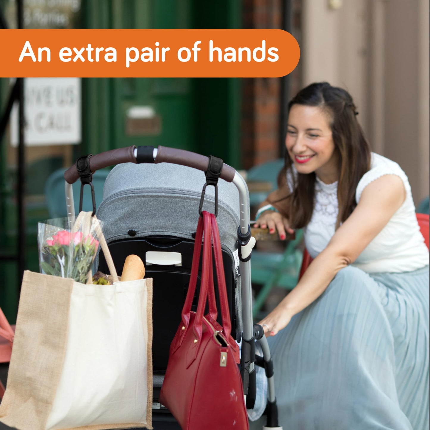 Baby Uma Buggy Clips - 2022 Double-Platinum Winning Pram Clips, Universal Pram Accessories, 5 kg Weight Capacity & Non-Slip, Baby Travel Essentials