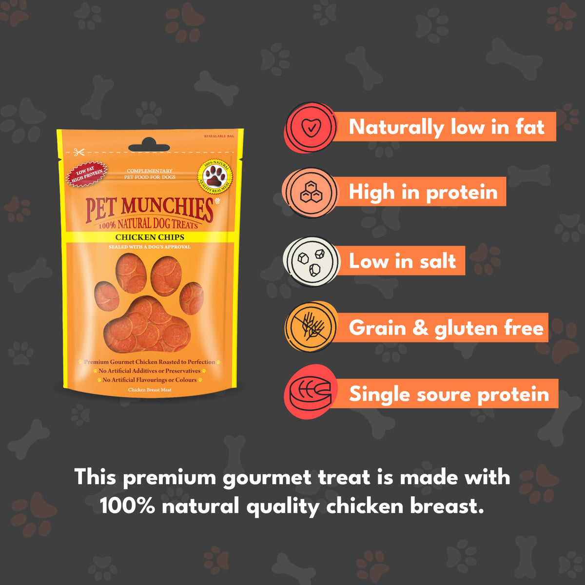 Pet Munchies Venison & Beef Liver Dog Training Treats, Grain Free Tasty Bites with Natural Real Meat, Low in Fat 50g