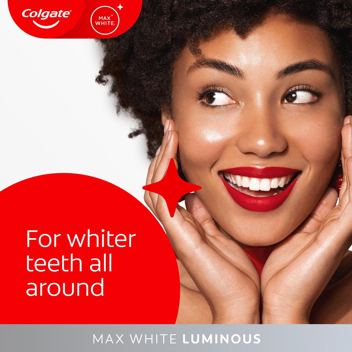 Colgate Max White Purple Reveal Teeth Whitening Toothpaste - Clinically Proven to Remove up to 100% of Surface Stains** - Fluoride Toothpaste - Colgate Multipack - 4 X 75ml