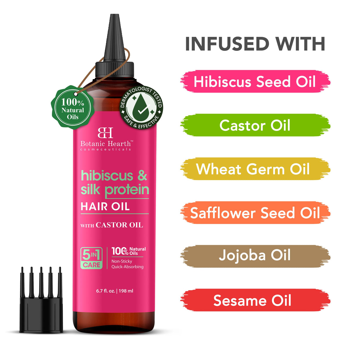 Botanic Hearth Argan & Biotin Hair Oil, 198 ml